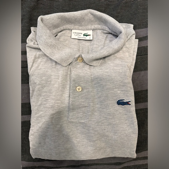 J. Crew x Lacoste 100% Cotton Short Sleeve Polo - Grey - Picture 4 of 4